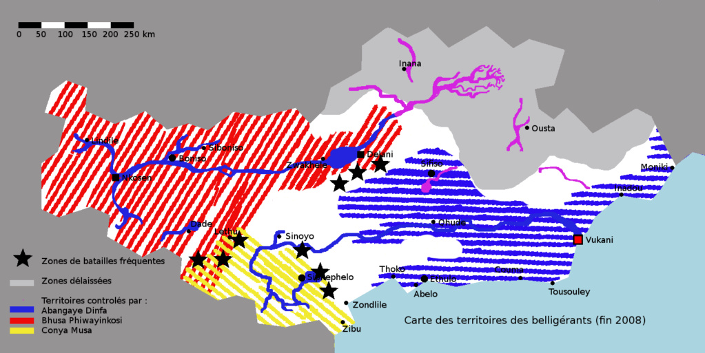Carte des territoires en 2008